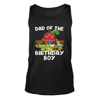 Barnyard Birthday Farm Animals Dad Birthday Boy Unisex Tank Top | Mazezy