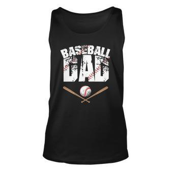 Baseball Dad - Baseball Lover For Father Unisex Tank Top | Mazezy