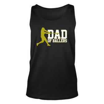 Baseball Dad Of Ballers Unisex Tank Top | Mazezy
