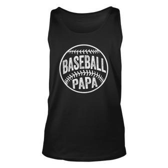 Baseball Papa Coach Fathers Day Unisex Tank Top | Mazezy