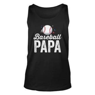 Baseball Papa Dad Father Grandpa Men Lagift Unisex Tank Top | Mazezy