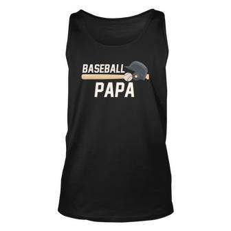 Baseball Papa Fathers Day Baseball Dad Unisex Tank Top | Mazezy