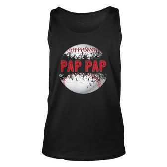 Baseball Softball Lover Ball Pap Pap Fathers Day Dad Papa Unisex Tank Top | Mazezy