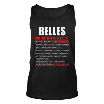 Belles Fact Fact T Shirt Belles Shirt For Belles Fact Unisex Tank Top - Seseable