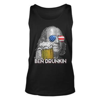 Ben Drankin Drunking Funny 4Th Of July Beer Men Woman Unisex Tank Top - Seseable