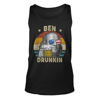 Ben Drankin Drunking Funny 4Th Of July Beer Men Woman V2 Unisex Tank Top - Seseable