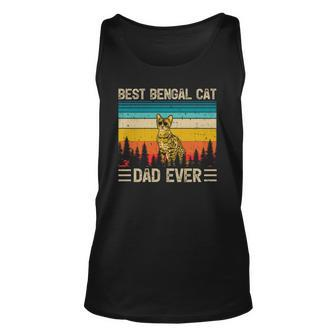 Bengal Cat Vintage Best Bengal Cat Dad Ever Fathers Day Unisex Tank Top | Mazezy