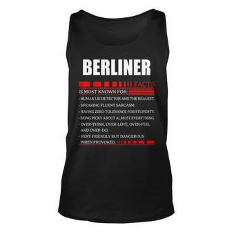 Berliner Fact Fact T Shirt Berliner Shirt For Berliner Fact Unisex Tank Top - Seseable