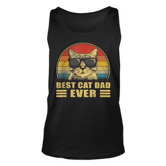 Best Cat Dad Ever Bump Fit Fathers Day Gift Daddy For Men Unisex Tank Top | Mazezy
