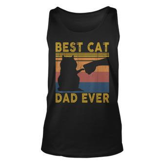 Best Cat Dad Ever Funny Cat Daddy Fathers Day For Dad Unisex Tank Top - Thegiftio UK