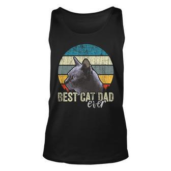 Best Cat Dad Ever Vintage Cat Daddy Father Unisex Tank Top - Monsterry