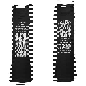 Best Dad And Stepdad Cute Fathers Day Gift From Wife V2 Unisex Tank Top | Mazezy