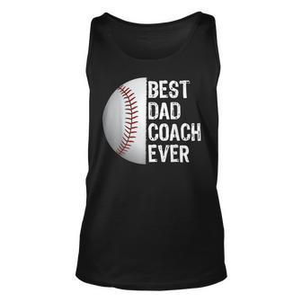 Best Dad Coach Ever Funny Baseball For Sport Lovers Unisex Tank Top - Monsterry