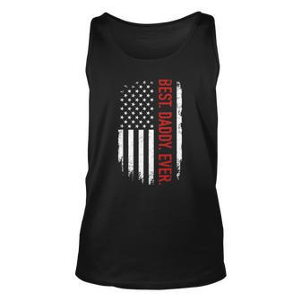 Best Daddy Ever Us American Flag Vintage For Fathers Day Unisex Tank Top | Mazezy DE