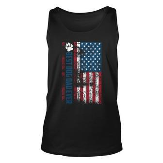 Best Dog Dad Ever | Cute Fathers Day Funny 4Th Of July Gift Unisex Tank Top - Seseable