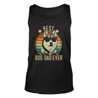Best Dog Dad Ever Siberian Husky Fathers Day Gift Unisex Tank Top | Mazezy
