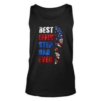 Best Effin’ Step Dad 4Th Of July Ever Shoes Trace Flag Unisex Tank Top - Seseable