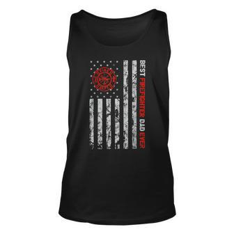 Best Firefighter Dad Ever American Flag Fireman Father Day Unisex Tank Top - Monsterry DE