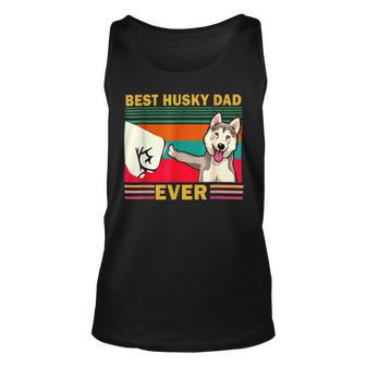 Best Husky Dad Ever I Love My Husky Unisex Tank Top - Monsterry UK