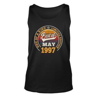 Best Of May 1997 25Th Birthday Gift 25 Years Old Unisex Tank Top | Mazezy