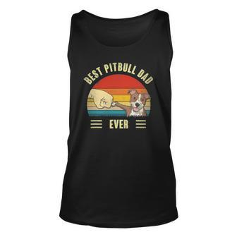Mens Best Pitbull Dad Ever Bump Fit Dog Dad Fathers Day Vintage Tank Top | Mazezy