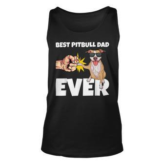 Best Pitbull Dad Ever Dog Owner Funny Pitbull Unisex Tank Top - Monsterry UK
