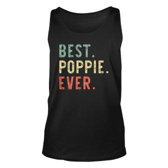 Best Poppie Ever Cool Funny Vintage Fathers Day Gift Unisex Tank Top | Mazezy AU