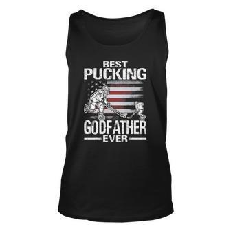 Best Pucking Godfather Ever Hockey Fathers Day Gift Unisex Tank Top | Mazezy