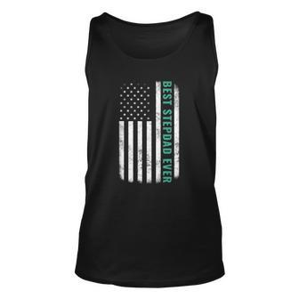 Best Stepdad Ever Vintage American Flag Tee Fathers Day Tank Top | Mazezy