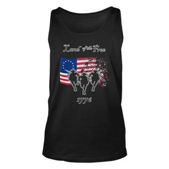 Betsy Ross Flag Land Of The Free Women Men Patriotic Gift Unisex Tank Top | Mazezy