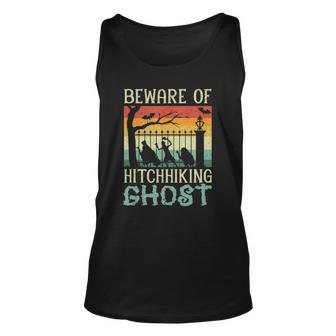 Beware Of The Hitchhiking Ghost Halloween Trick Or Treat Unisex Tank Top | Mazezy