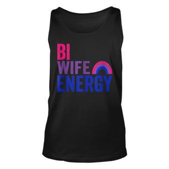 Bi Wife Energy Bisexual Pride Bisexual Rainbow Flag Bi Pride V2 Unisex Tank Top - Seseable