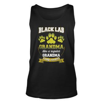 Black Lab Grandma Like A Regular Grandma Only Cooler Unisex Tank Top | Mazezy