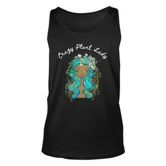Black Queen Crazy Plant Lady Gift For Plant Lover Unisex Tank Top | Mazezy