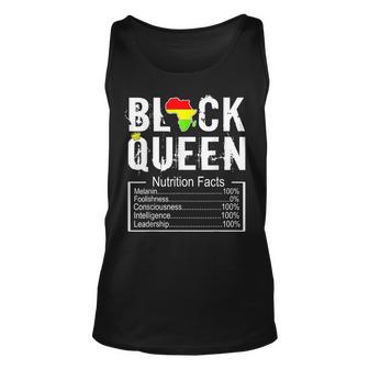 Black Queen Nutrition Facts Africa Melanin Black History Unisex Tank Top - Thegiftio