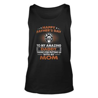 Black Russian Terrier Dog Dad Happy Fathers Day Unisex Tank Top | Mazezy