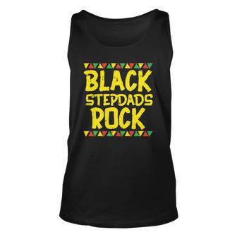 Black Stepdad Rock Kente African American Pride History Tank Top | Mazezy