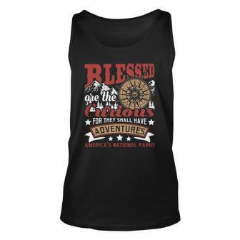 Blessed Are The Curious Us National Parks Hiking & Camping Tank Top | Mazezy