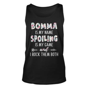 Bomma Grandma Gift Bomma Is My Name Spoiling Is My Game Unisex Tank Top - Seseable