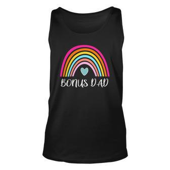 Bonus Dad Gifts From Daughter For Fathers Day Rainbow Unisex Tank Top | Mazezy