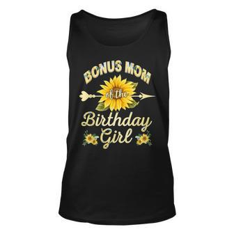 Bonus Mom Of The Birthday Girl Sunflower Family Matching Unisex Tank Top - Seseable