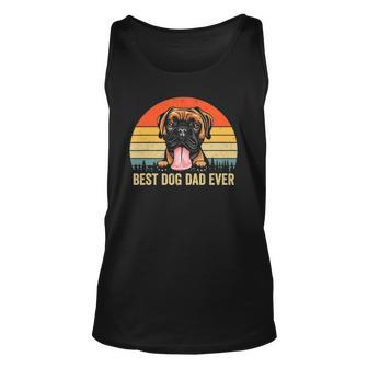 Boxer Dad Best Dog Dad Ever Vintage Dog Dad Fathers Day Unisex Tank Top | Mazezy