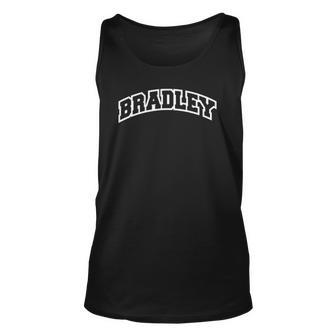 Bradley Illinois Varsity Style Vintage Red Unisex Tank Top | Mazezy