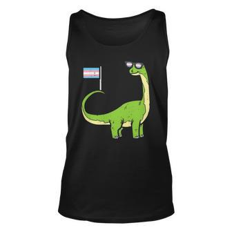 Brontosaurus Dinosaur Dino Lgbt Transgender Trans Pride Unisex Tank Top | Mazezy AU