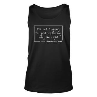 Building Inspector Gift Funny Job Title Profession Birthday Unisex Tank Top | Mazezy