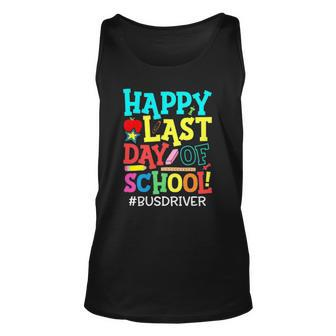 Bus Driver Life Happy Last Day Of School Summer Break Unisex Tank Top | Mazezy CA