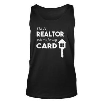Business Card Realtor Real Estate S For Women Unisex Tank Top | Mazezy