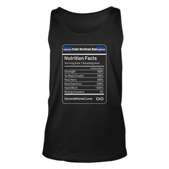 Cabo Verdean Dad Nutrition Facts Unisex Tank Top | Mazezy