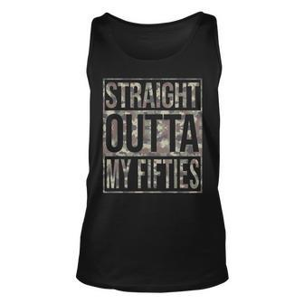 Camo Straight Outta My Fifties Men 60Th Sixty Birthday Gift Unisex Tank Top - Seseable