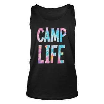 Camp Life Tie-Die Summer Top For Girls Summer Camp Tee Unisex Tank Top | Mazezy